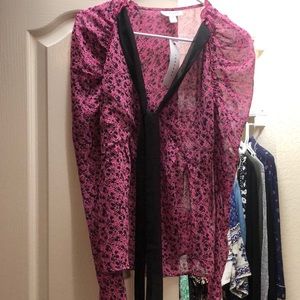 NWT Topshop Tie Blouse Size 4